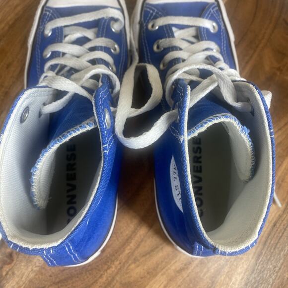 Converse Chuck Taylor All Star Womens Blue And White Size 7.5 High Top Shoes - Picture 9 of 12
